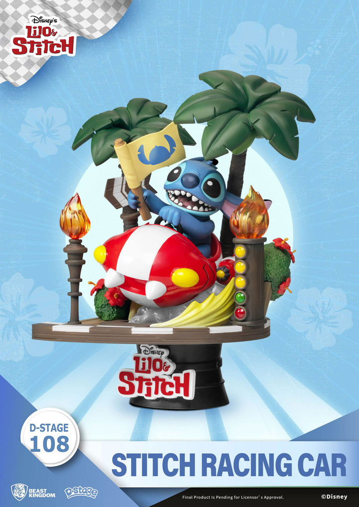 Beast Kingdom Lilo & Stitch D-Stage Diorama - Stitch Racing Car - Infinity Collectables  - #tag1#