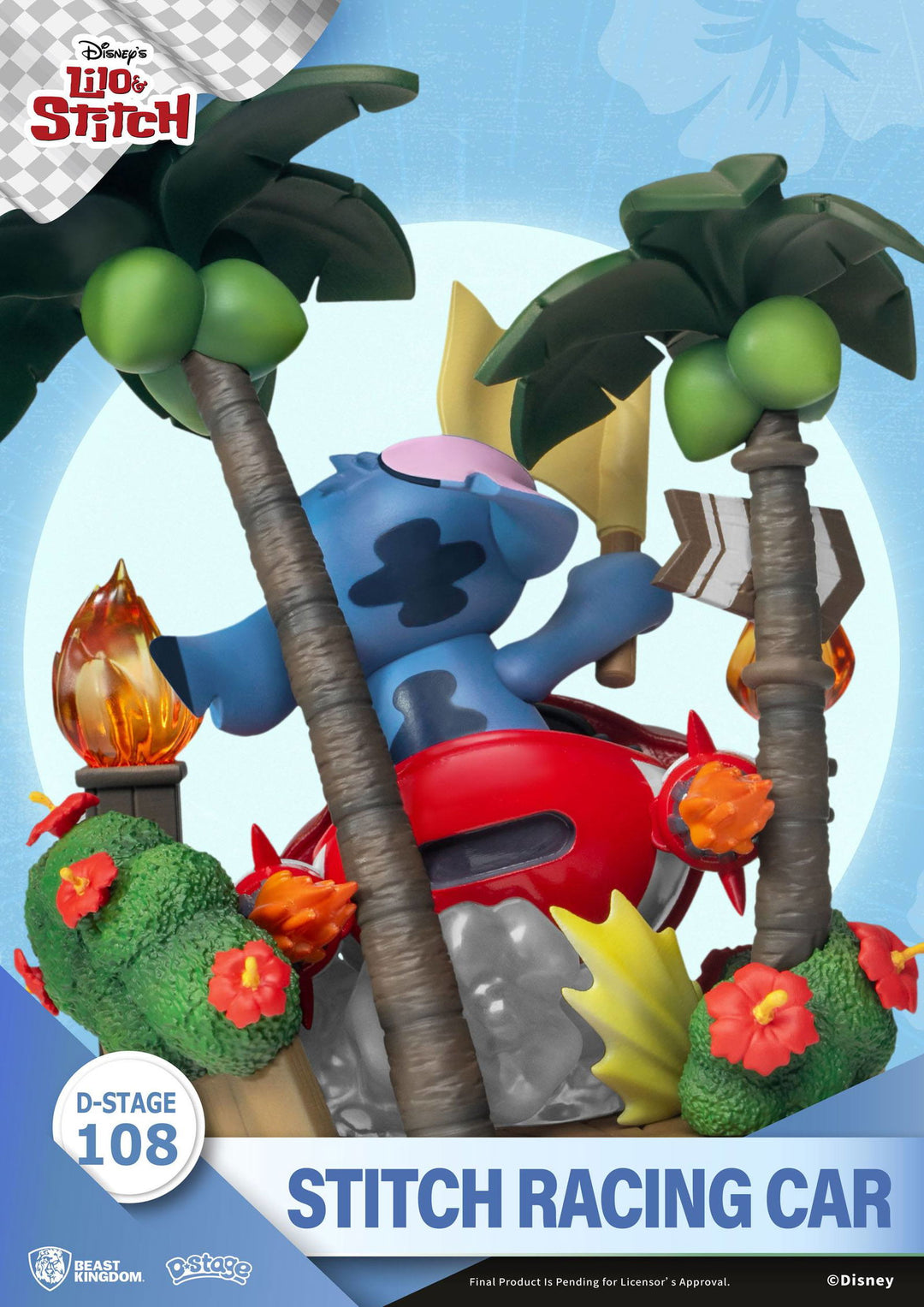 Beast Kingdom Lilo & Stitch D-Stage Diorama - Stitch Racing Car - Infinity Collectables  - #tag1#