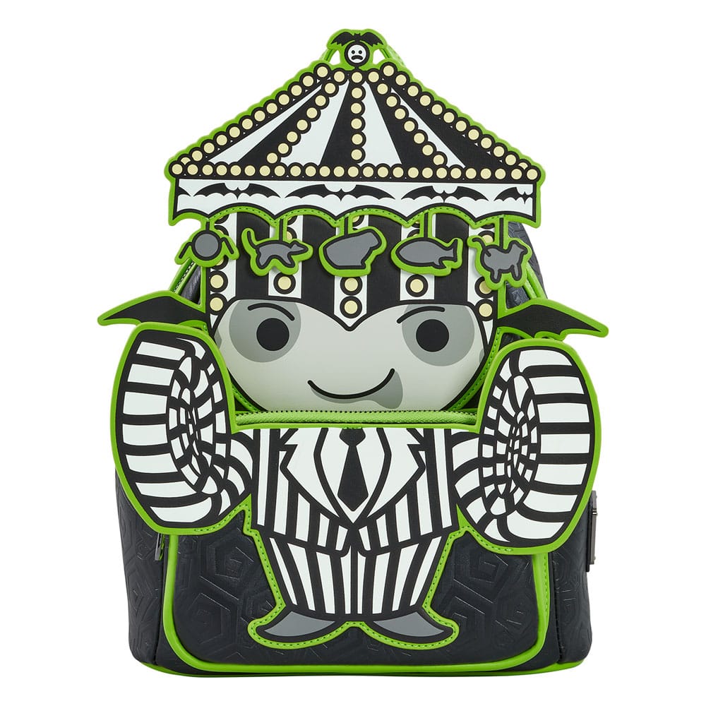 Beetlejuice Pinstripe Loungefly Mini Backpack Exclusive - Infinity Collectables  - #tag1#