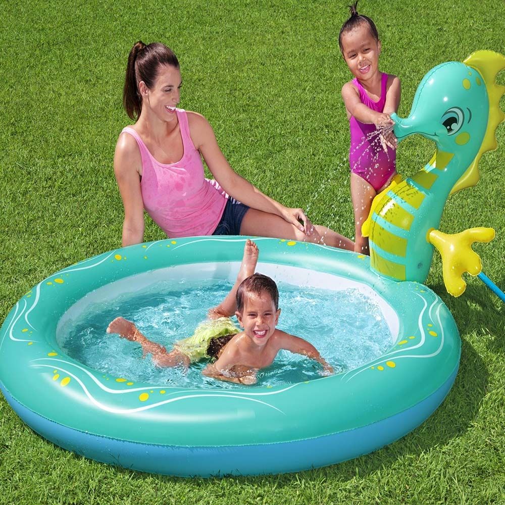 Bestway Inflatable Seahorse Sprinkler Paddling Pool - Infinity Collectables  - #tag1#