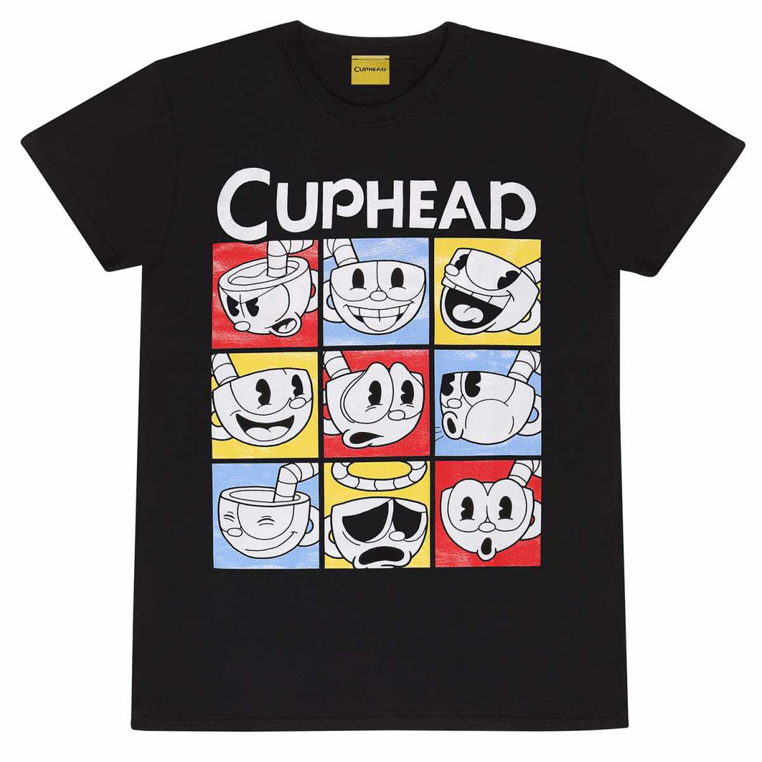 Cuphead Expressions Unisex Adults T-Shirt