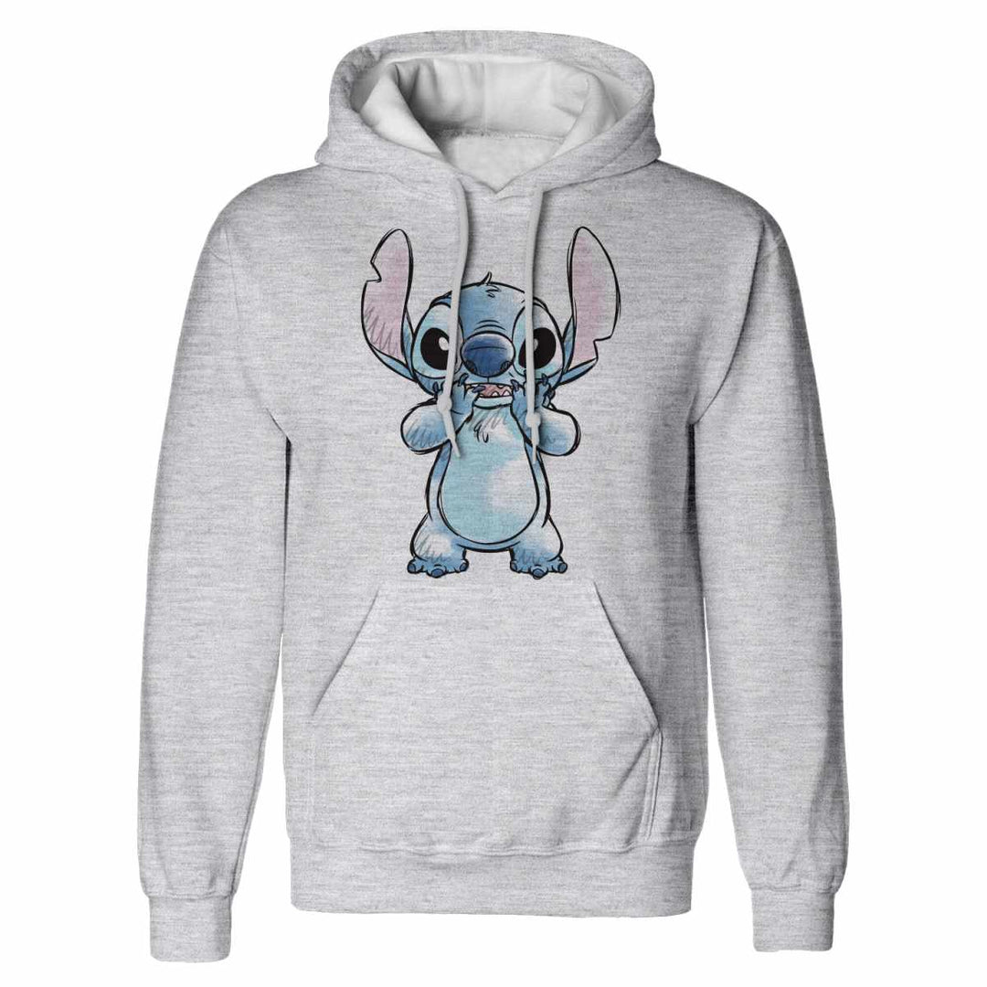 Disney Stitch Hands On Face Sketched Unisex Adults Hoodie