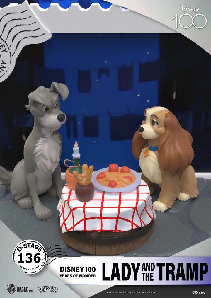 Beast Kingdom Disney 100 Years of Wonder Lady And The Tramp Statue