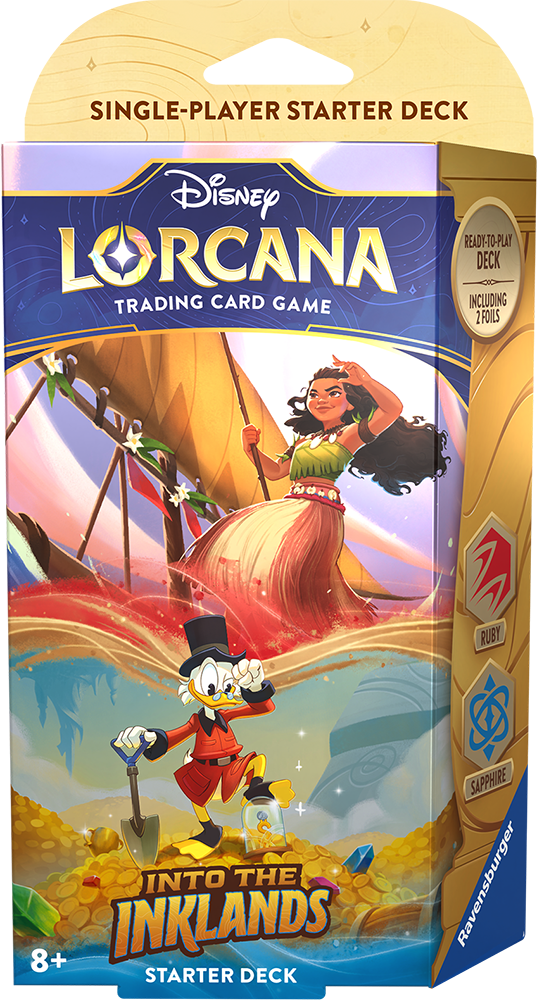 Disney Lorcana Trading Card Game Into The Inklands Sapphire/Ruby Starter Deck