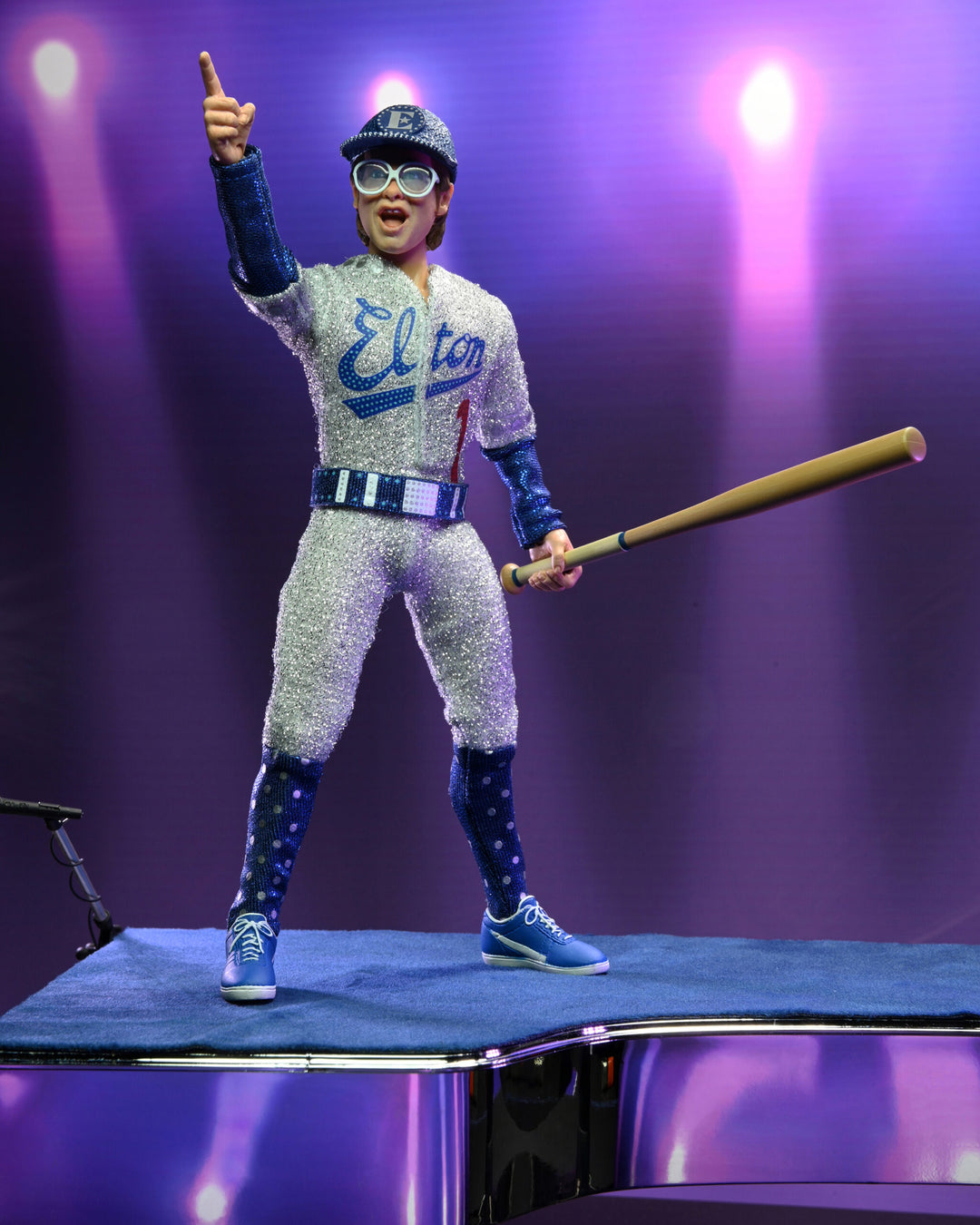 Elton John with Piano (Live 1975) Deluxe 8" Clothed Action Figure