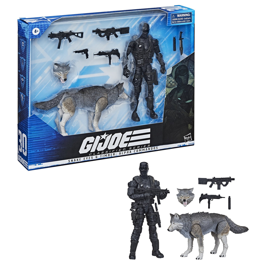 G.I. Joe Classified Series Snake Eyes & Timber Alpha Commandos Action Figures
