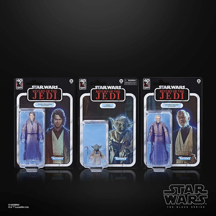 Star Wars The Black Series Force Ghosts Anakin, Yoda, Obi-Wan 3-Pack 6" Action Figures