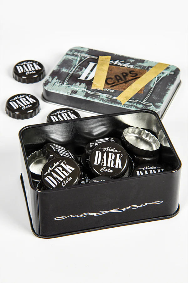 Official Fallout Bottle Cap Series Nuka Cola Dark With Tin