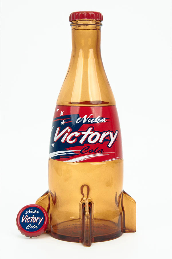 Official Fallout Nuka Cola Victory Glass Bottle & Caps *Exclusive