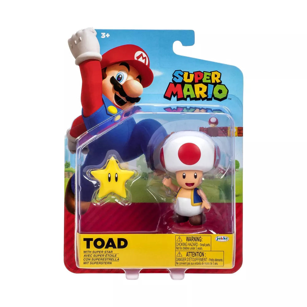 Super Mario 4" Figure Toad Figure