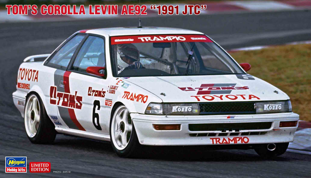 Hasegawa 1:24 Scale Toms Corolla Levin AE92 1991 JTC Kit