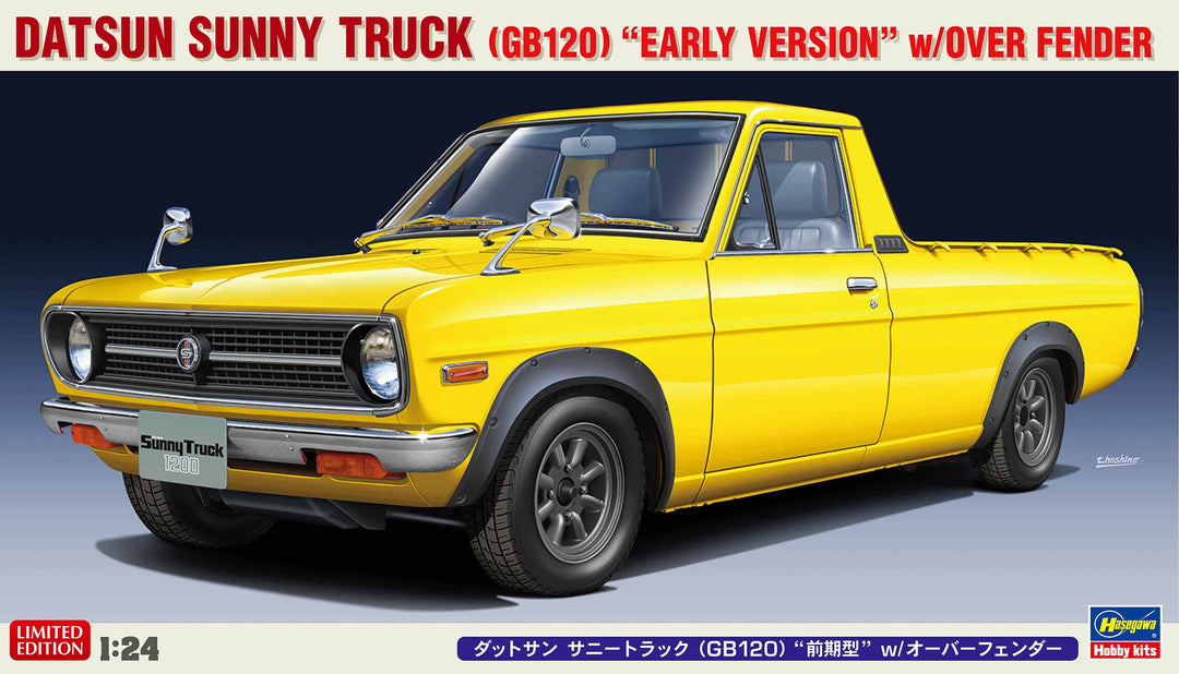 Hasegawa 1:24 Scale Datsun Sunny Truck Gb120 Early Version With Over Fender Kit