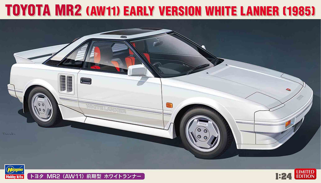 Hasegawa 1:24 Scale Toyota MR2 White Lanner Kit