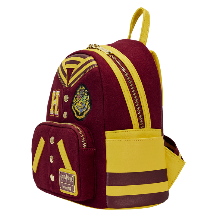 Loungefly Harry Potter Hogwarts Crest Gryffindor Varsity Jacket Mini Backpack
