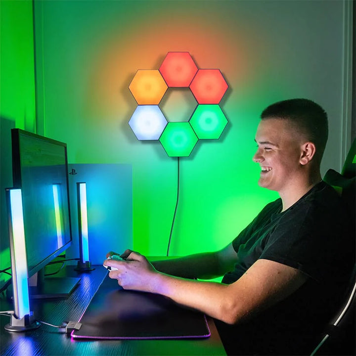 Connectable Hexagon LED Gaming Lights