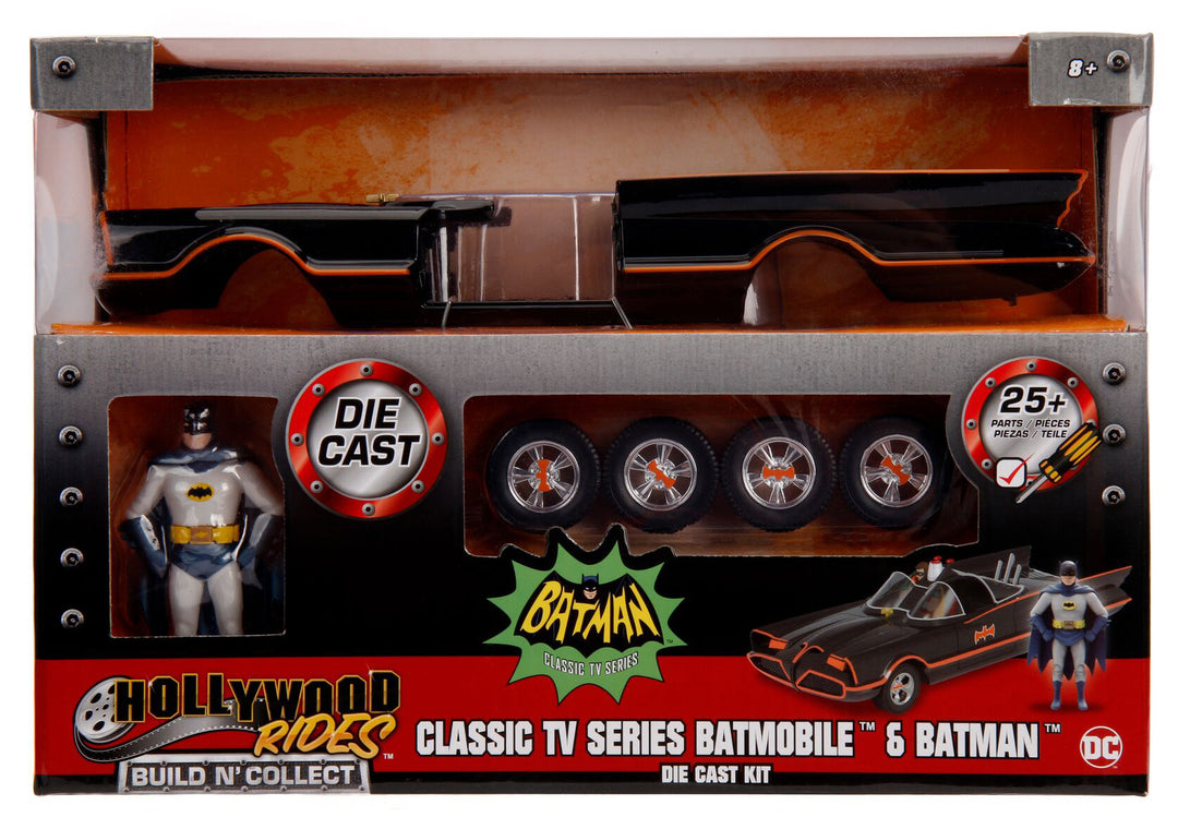Jada Toys 1:24 Scale 1966 Batmobile with Batman and Robin Figures