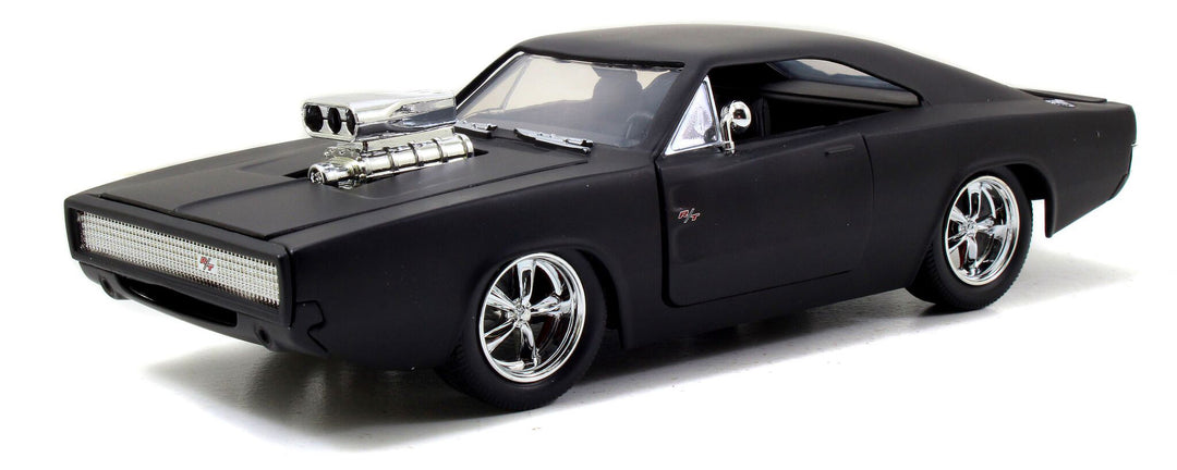 Jada Toys 1:24 Scale Fast and Furious Doms Dodge Charger R/T - Flat Black
