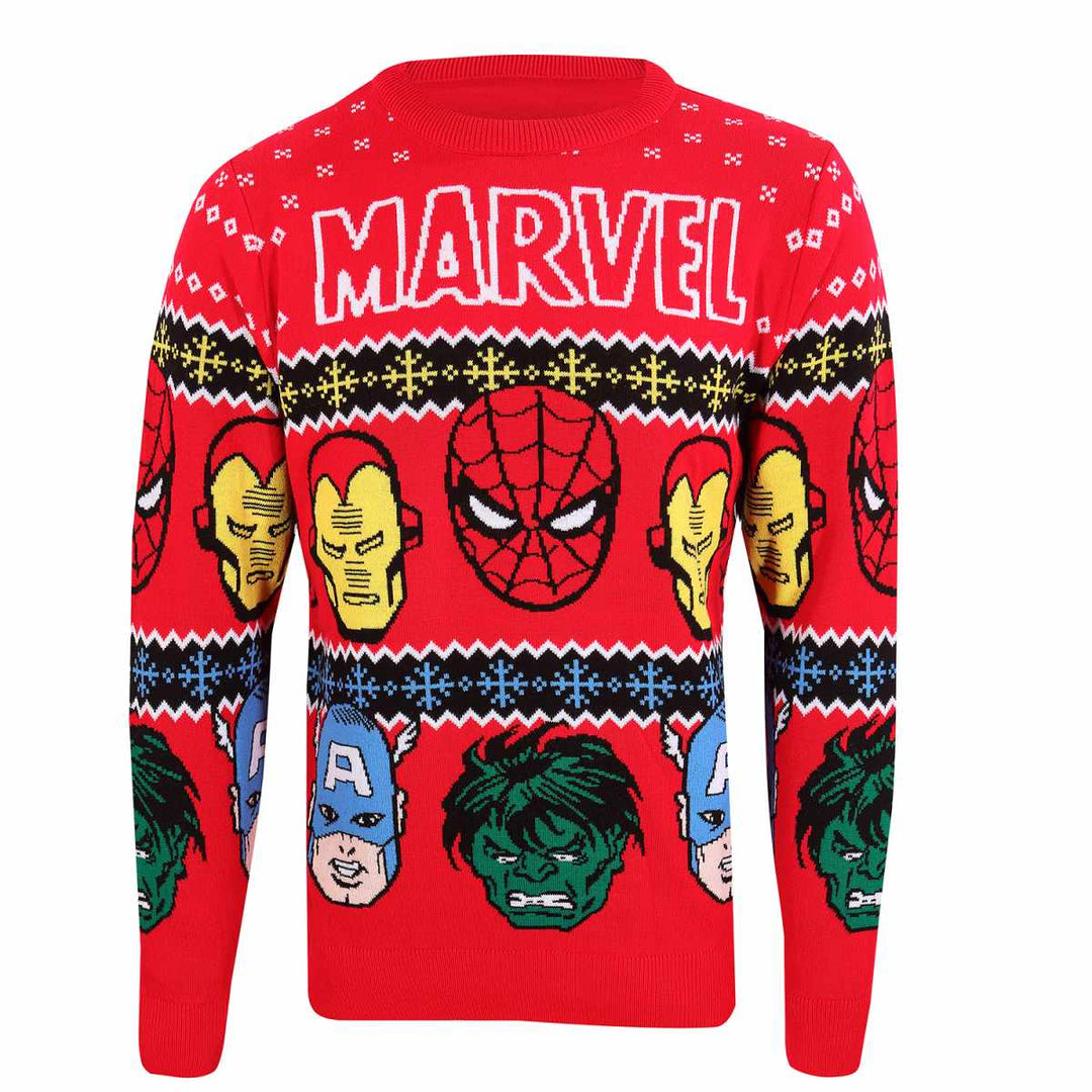 Marvel Comics Faces Knitted Jumper