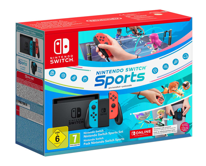 Nintendo Switch Neon Red/Blue Switch Sports & 12-Month Nintendo Switch Online Membership