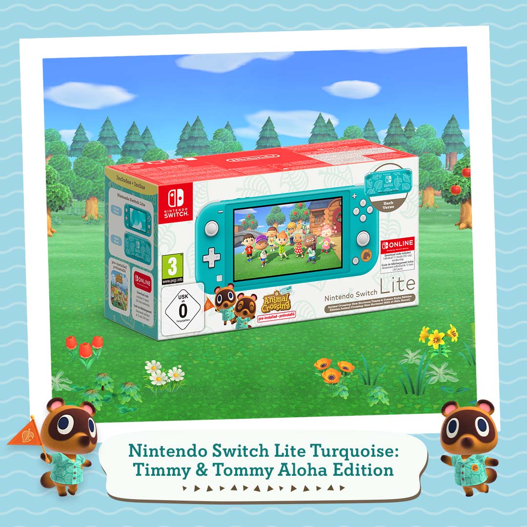 Nintendo Switch Lite Timmy & Tommy's Edition: Animal Crossing & 12-Month Nintendo Switch Online Membership