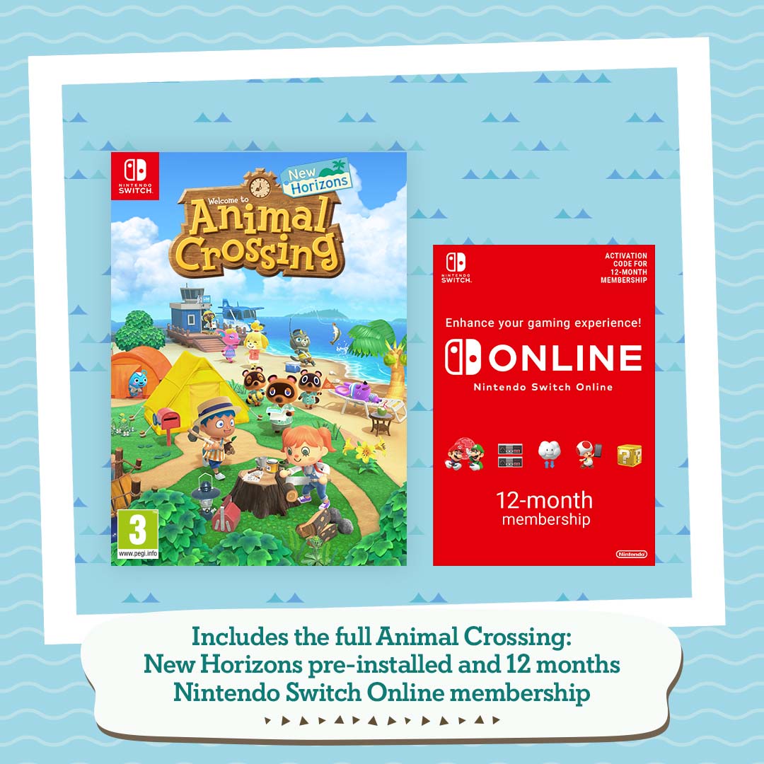 Nintendo Switch Lite Timmy & Tommy's Edition: Animal Crossing & 12-Month Nintendo Switch Online Membership