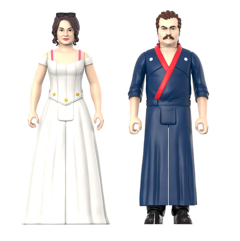 Parks and Recreation Ron and Tammy Wedding Night ReAction Figure Twin Pack