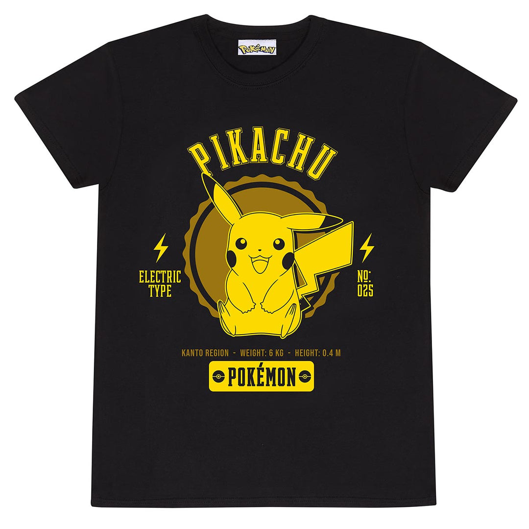 Pokemon Collegiate Pikachu Unisex Adults T-Shirt