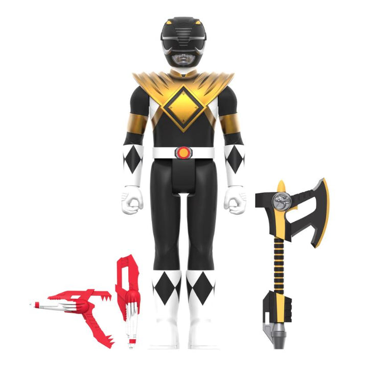 Power Rangers Black Ranger Dragon Shield ReAction Figure