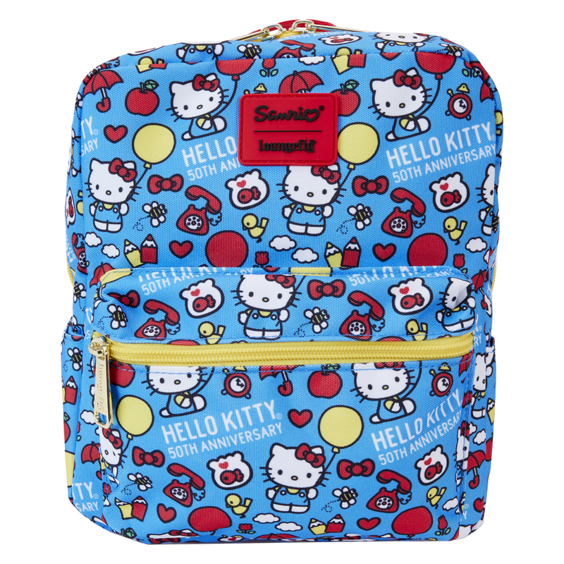 Loungefly Sanrio Hello Kitty 50th Anniversary All-Over Print Square Mini Backpack