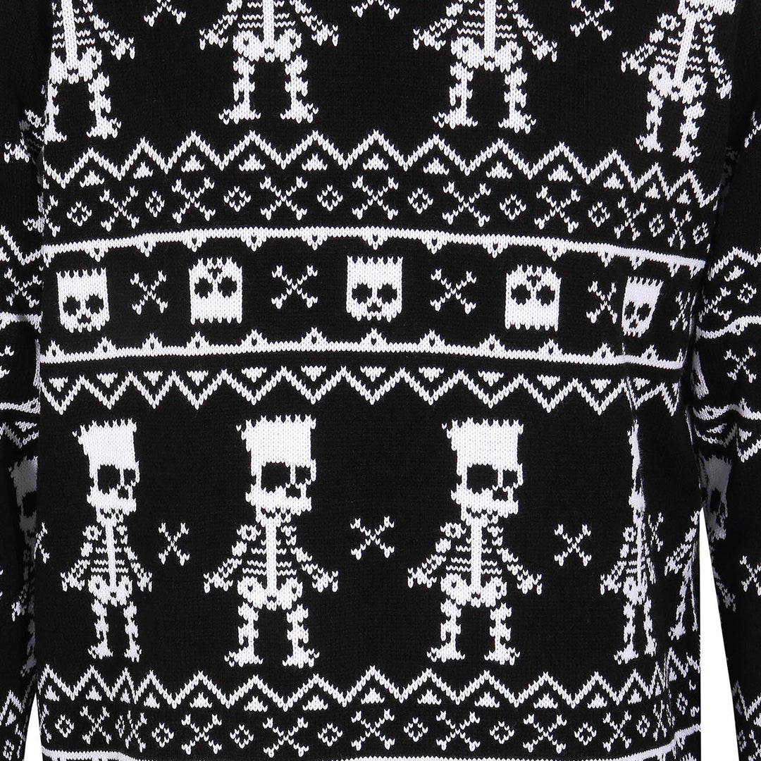 Simpsons Bart Skeleton Repeat Knitted Jumper