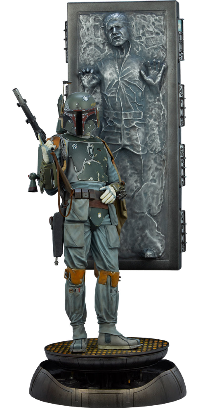 Sideshow Boba Fett and Han Solo in Carbonite Premium Format Figure