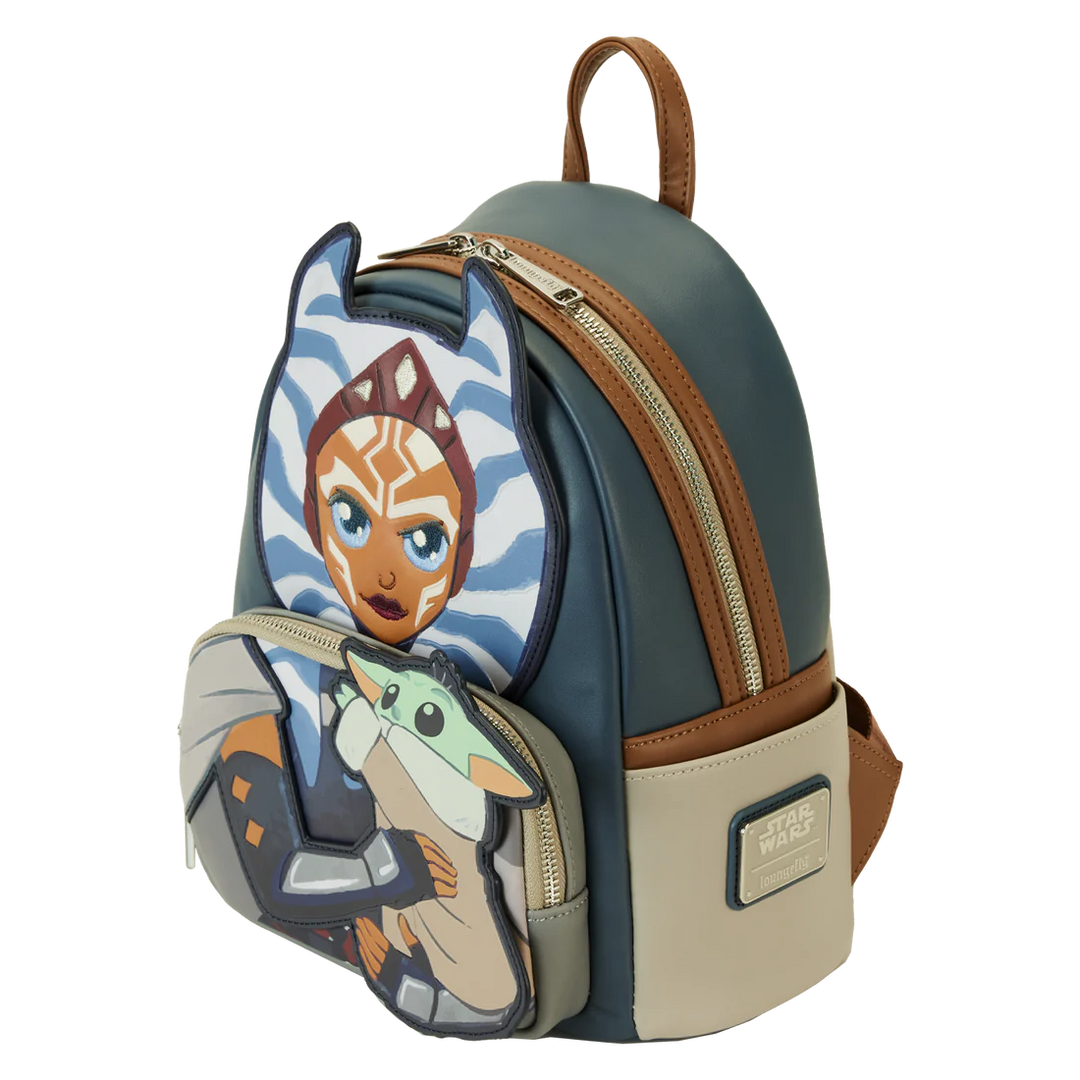 Loungefly Mandalorian Ahsoka Holding Grogu Mini Backpack