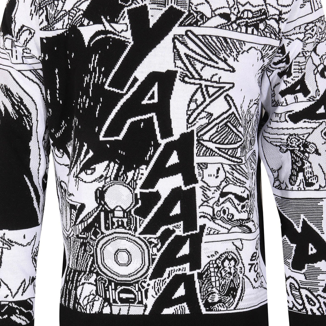 Official Star Wars Manga Panels Black Knitted Unisex Jumper