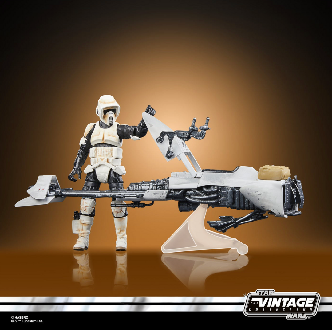 Star Wars The Vintage Collection The Mandalorian Scout Trooper and Grogu Speeder Bike