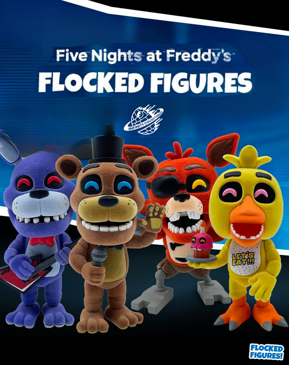 Youtooz Five Nights at Freddy’s Freddy Flocked Figures (4) Bundle
