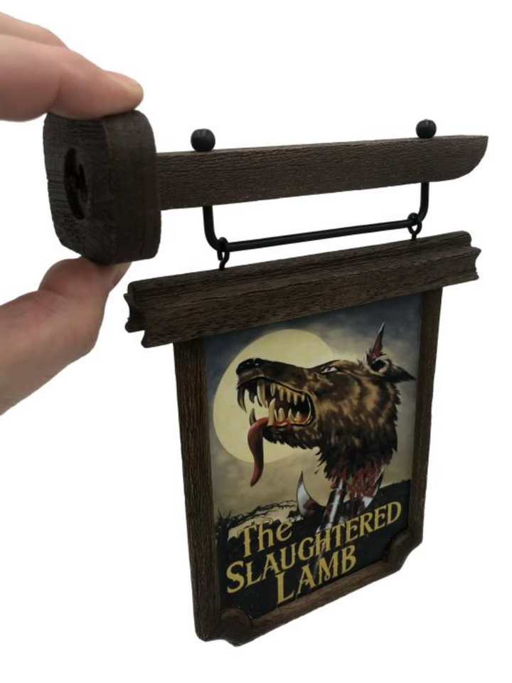 An American Werewolf In London The Slaughtered Lamb Pub Sign Scaled Prop Replica