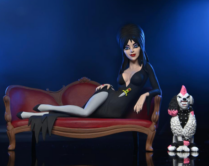 NECA Elvira Mistress of the Dark Toony Terrors Elvira On Couch Figure