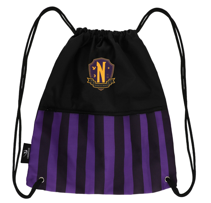 Official Wednesday Nevermore Academy Drawstring Bag