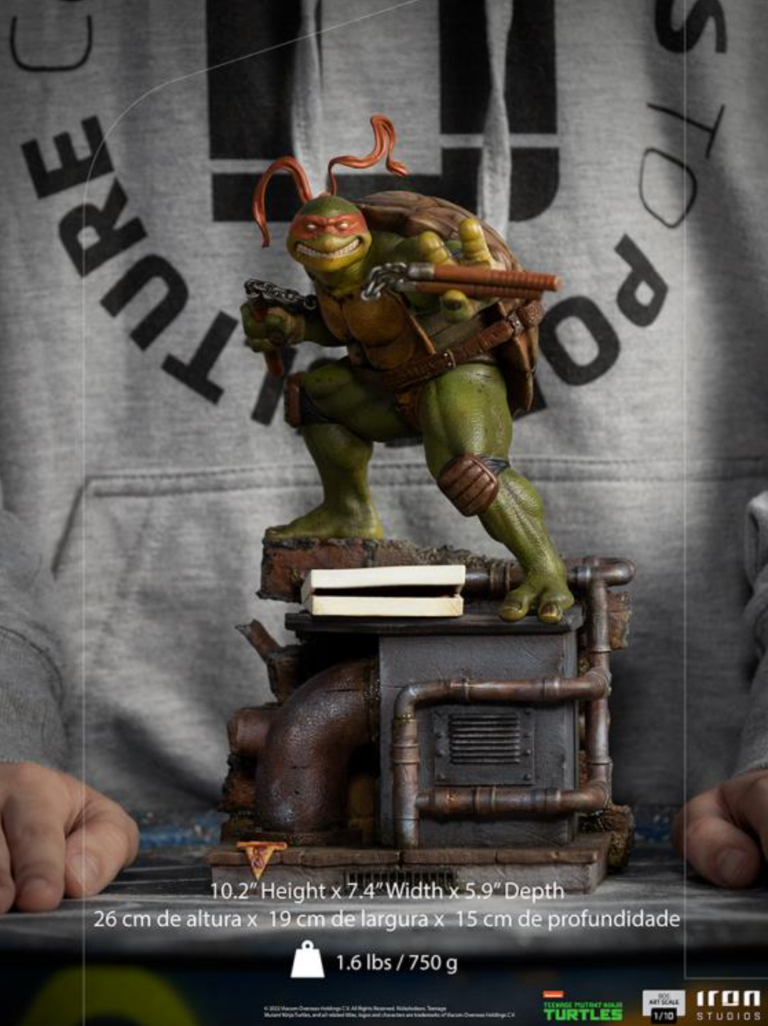 Iron Studios Teenage Mutant Ninja Turtles Battle Diorama Series Michelangelo 1/10 Art Scale Statue