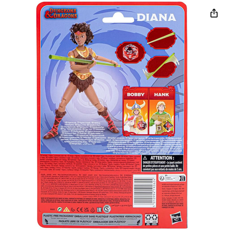 Diana Dungeons & Dragons Cartoon Classics 6" Scale Action Figure