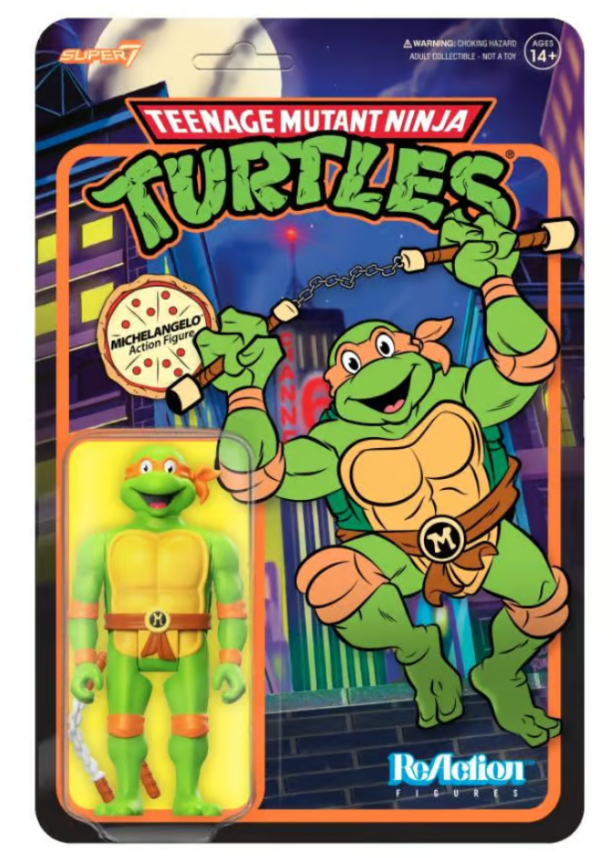 Teenage Mutant Ninja Turtles Michelangelo Toon ReAction Figure
