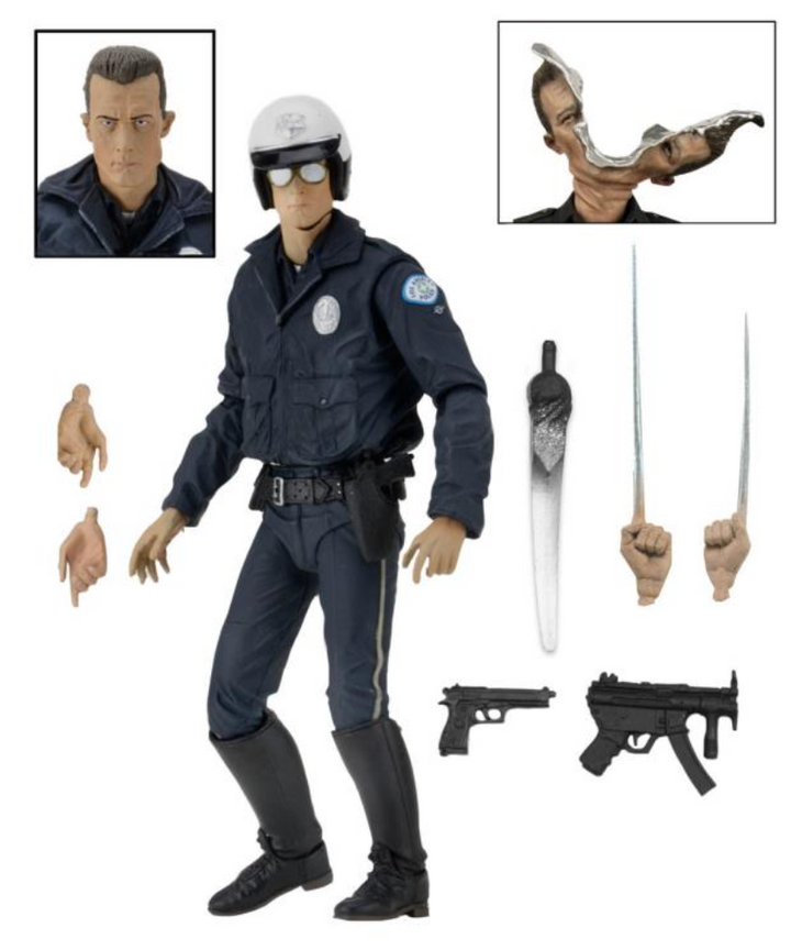 NECA Terminator 2 Judgement Day Ultimate T-1000 (Motorcycle Cop) 7" Action Figure