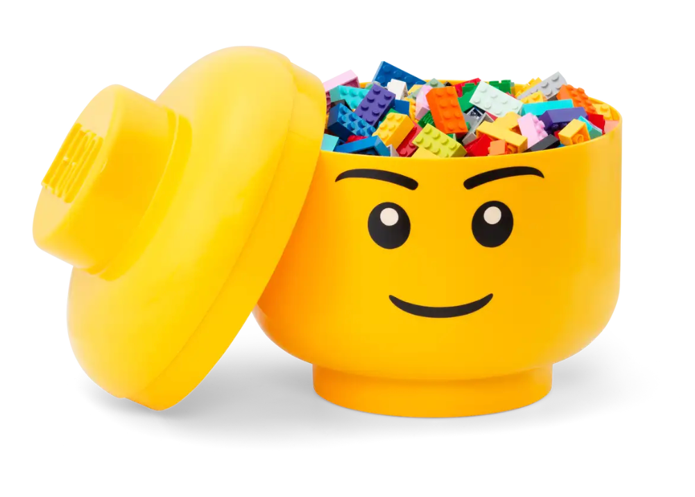 LEGO Large Minifigure Boy Storage Head