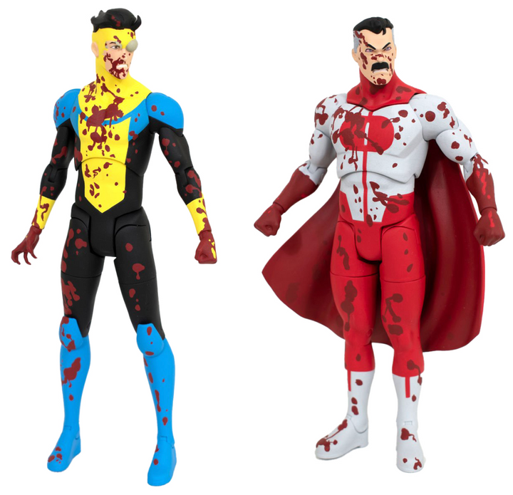 Invincible Bloody Omni-Man and Invincible Deluxe 7" Action Figure 2-Pack Exclusive