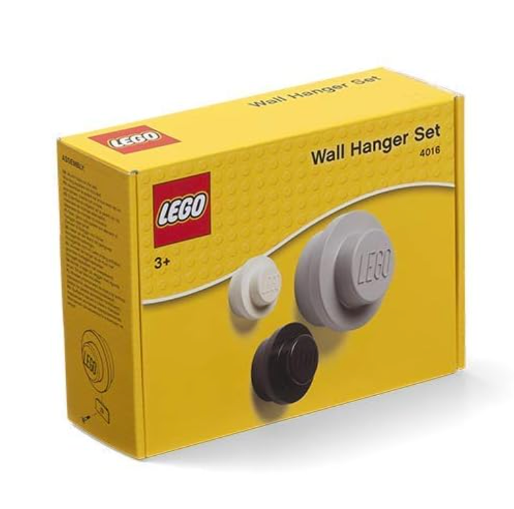 LEGO Wall Hanger Set - White, Black, Grey