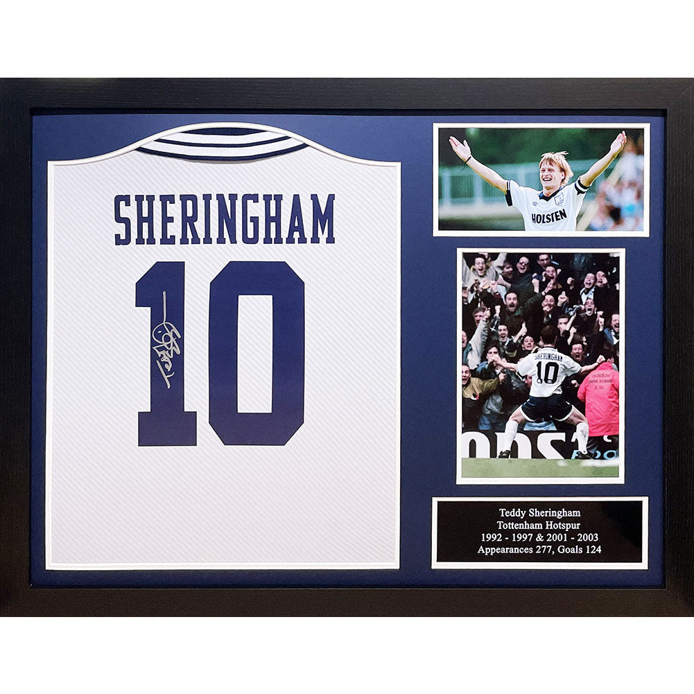 Tottenham Hotspur FC 1994 Teddy Sheringham Signed Shirt (Framed)