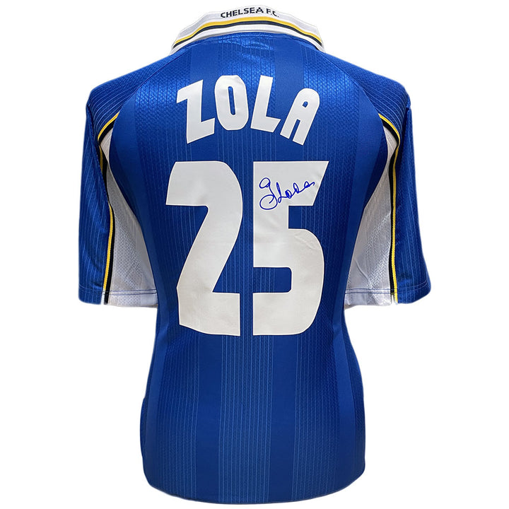 Chelsea FC 1998 UEFA Cup Winners' Cup Final Gianfranco Zola Signed Shirt
