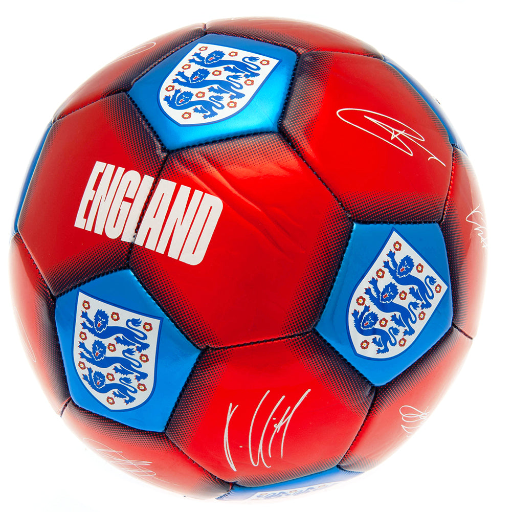 Official England Team Red & Blue Signature Football