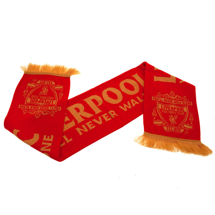 Liverpool FC Gold Crest Scarf