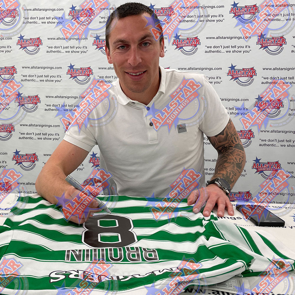 Celtic FC Scott Brown Signed Shirt (Framed)